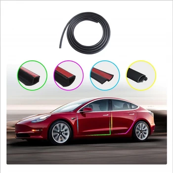 

BAFIRE 6 Pcs Car Door Seal Strip For Tesla Model 3 Anti-Dust Soundproofing Car Rubber Seal Noise Reduction Accessories