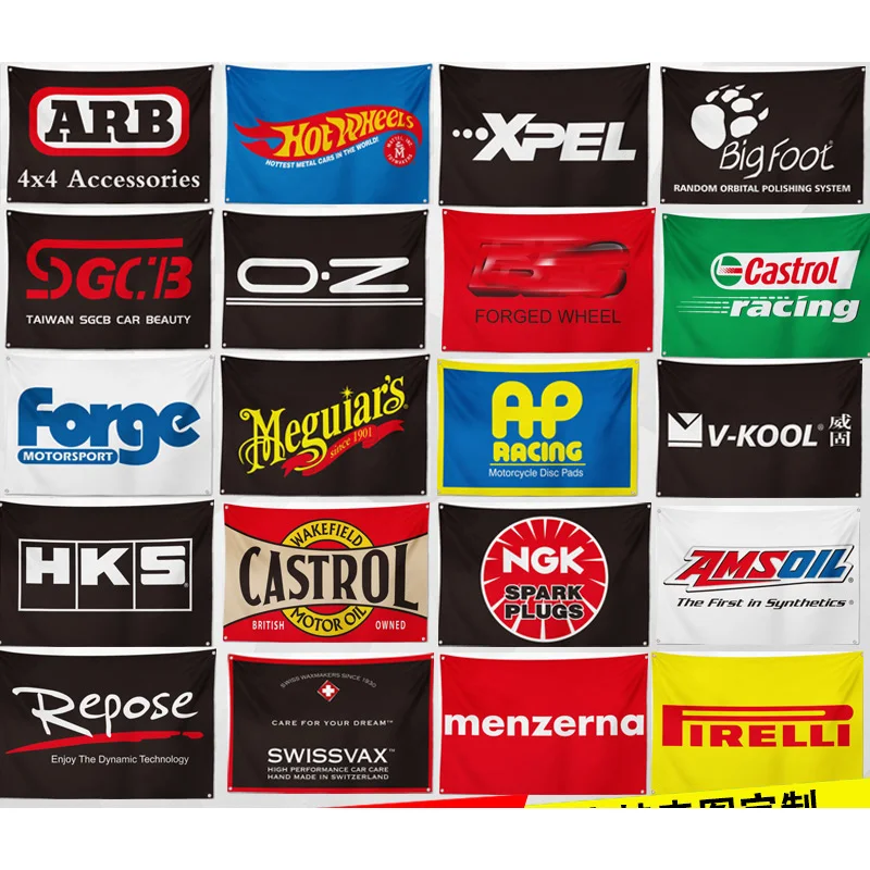 Decal Banners Flag Decoration Club OZ Car Styling-Store Work-Room KN Racing Auto Party