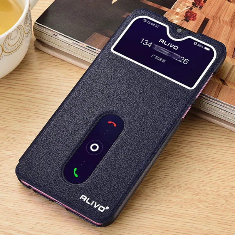 

For Vivo Y17 U1 S1 Leather Case View Window Book Stand Flip Case For Vivo Y 17 Y7S Y12 Y15 2019 Cover Phone Cases For Vivo U1 Y3