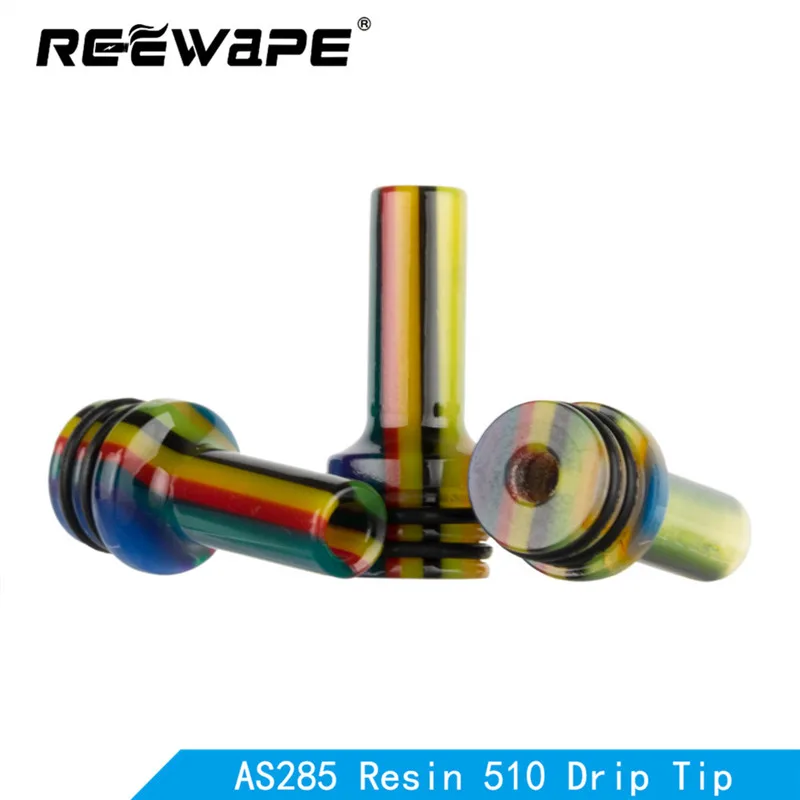 Reewape Смола 510 капельный наконечник для GTR rta vank vape аксессуар-Радуга