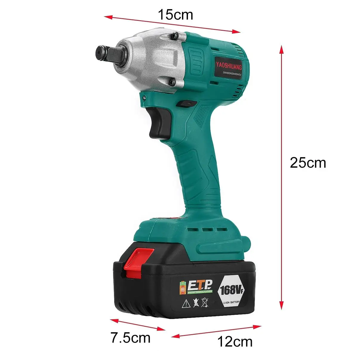 168VF 630NM 16800mAh 1/2'' Brushless Cordless Electric Impact Wrench Battery