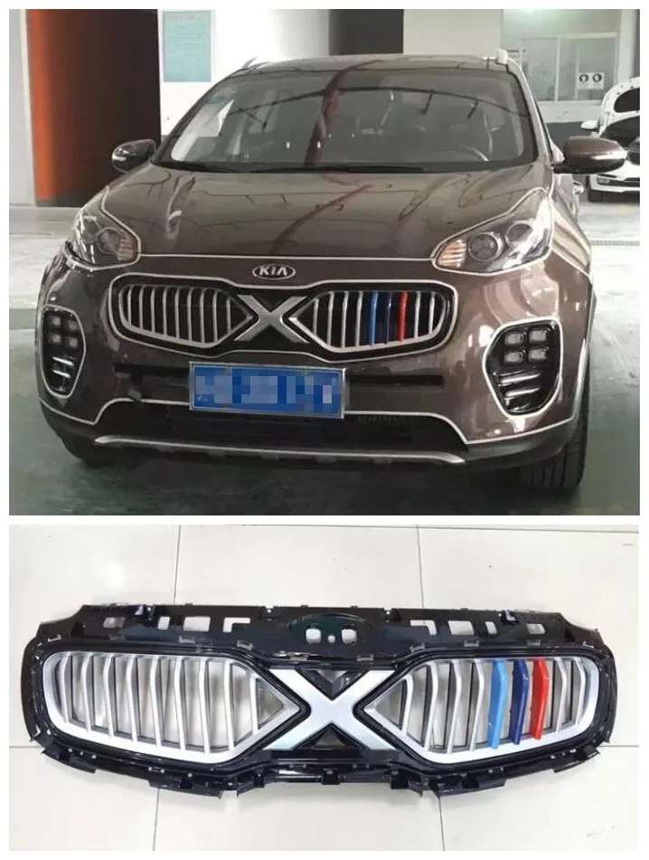 

High quality Car ABS Mesh Grille Trim Racing Grills Fits For KIA Sportage KX5 2016 2017 2018