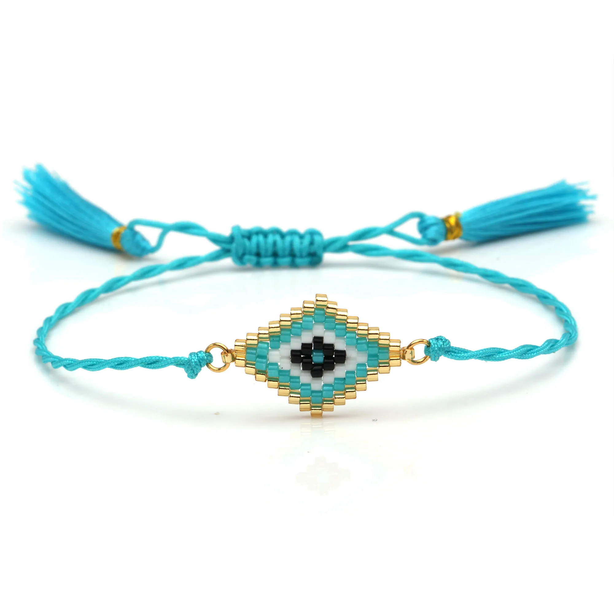 Miyuki Glass Seed Beads Blue Evil Eye 