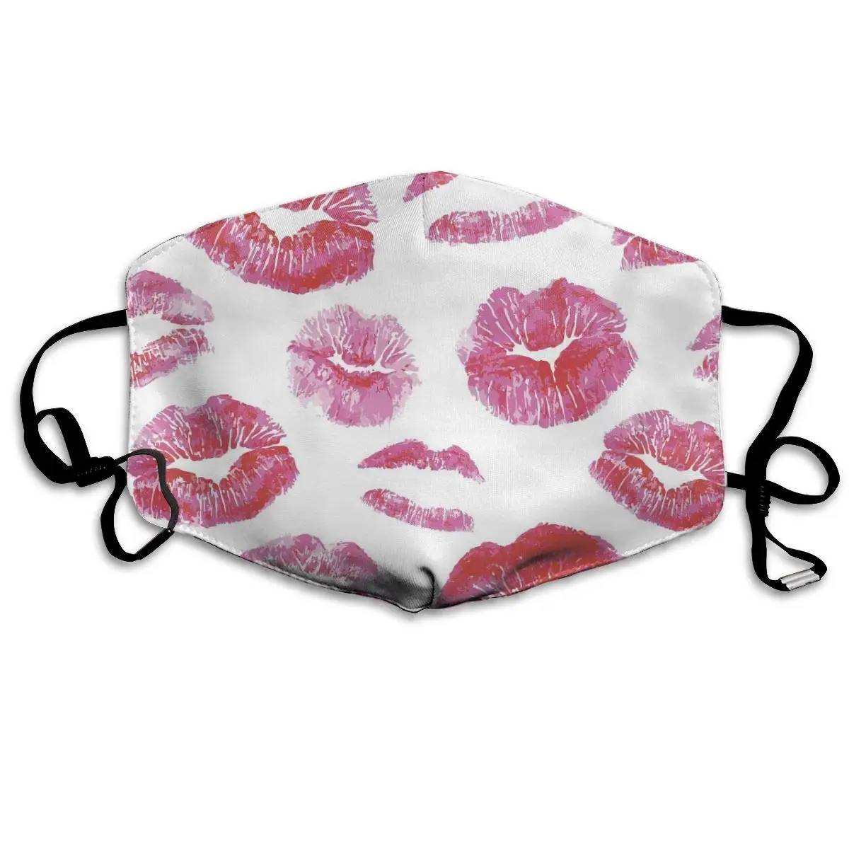 

Mouth Mask Pink Lip Print Masks - Breathable Adjustable Windproof Mouth-Muffle, Camping Running for Women and Men