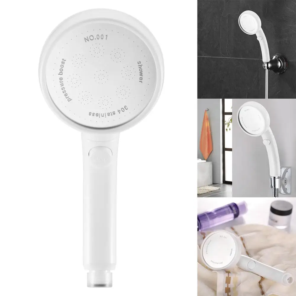 

Automatic ABS supercharged shower heater head water rain shower with hand-held bathroom replacement shower heads