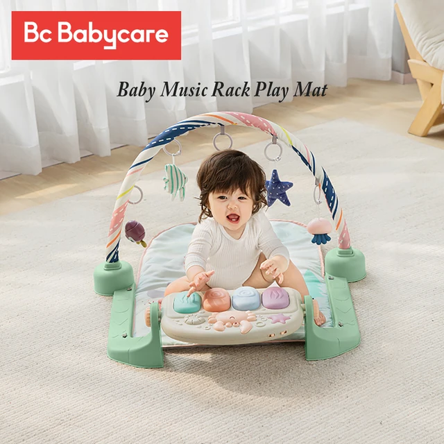 BC Babycare Baby Music Rack Play Mat Educational Puzzle Gym Crawling Activity Carpet Infant Fitness Playmat With Piano Keyboard 1