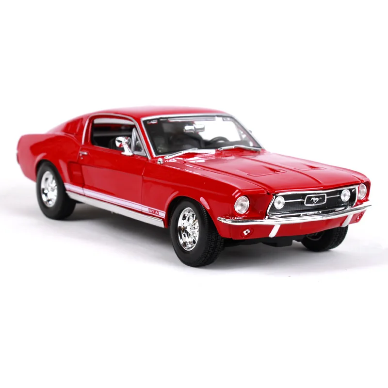 Maisto 1:18 1967 Ford Mustang GTA, модель автомобиля из сплава, модель автомобиля, моделирование, украшение автомобиля, коллекция подарков, игрушка для литья под давлением, модель игрушка для мальчиков