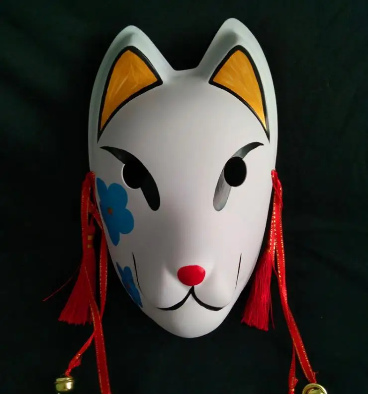 Маска Demon Slayer Kimetsu no Yaiba ручная роспись маски лисица Kamado Tanjirou японский косплей реквизит костюмы на Хэллоуин - Цвет: style3