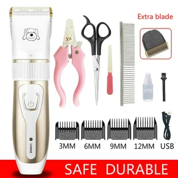 

Dog hair trimmer USB rechargeable batteries replacement clipper blades Teddy dog cat pet dog daily care tools pets