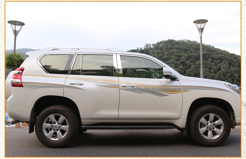 Украшение для стекла автомобиля из нержавеющей стали для toyota land cruiser prado 2010