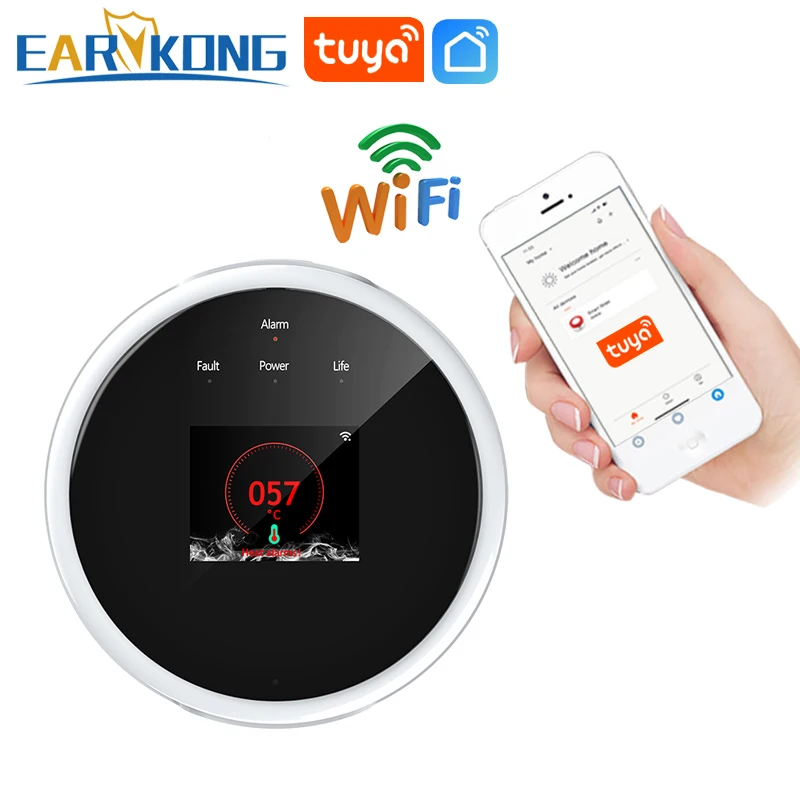 WIFI Detector de Gas Combustible hogar inteligente de alarma de Gas Sensor 2020 nuevo Wifi alarma de casa Sistema de Tuyasmart/vida inteligente APP