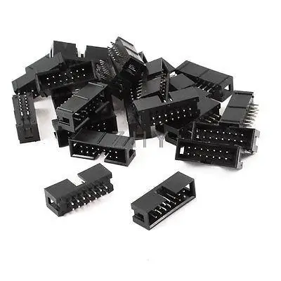 25 шт. DC3 14P 2x7 контактов 2 54 мм Шаг прямой разъем контактный IDC коробка