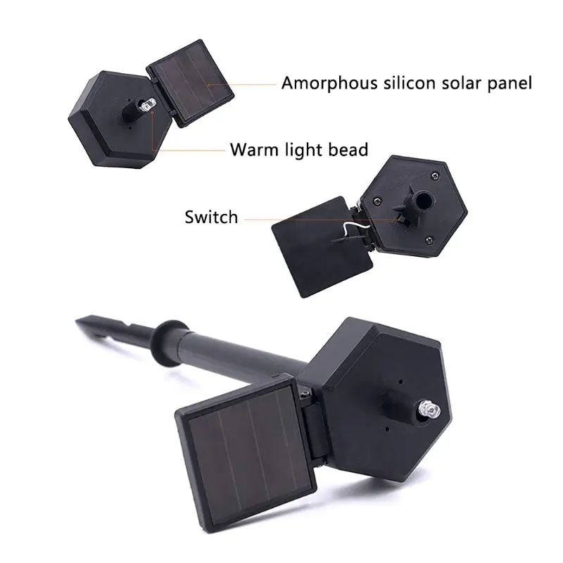 Waterproof Outdoor Squirrel Light Solar Powered LED Lamp for Garden Lawn Yard Pathway Ornament