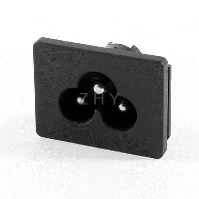 

AC 250V 2.5A IEC320 C6 Plug 3 Pins Panel Mount Power Inlet Socket
