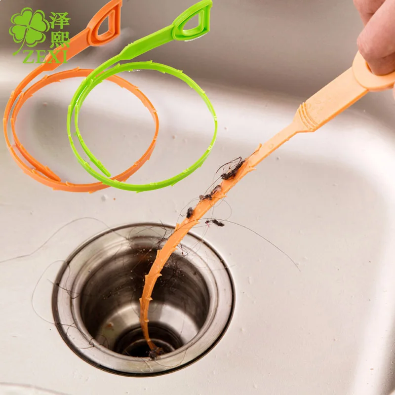 

Kitchen Bathroom Sink Pipe Drain Cleaner Pipeline Hair Cleaning Removal Shower Toilet Sewer Clog Long Line Plastic Hook