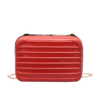 Raged Sheep Solid Color Kids Girls PU Leather Shoulder Bags Messenger Children handbags Wallet Small Coin Box Bags Mini Purses - Цвет: Красный