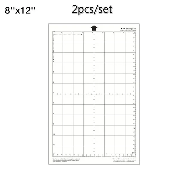 2pcs 8x12 inch 2 шт. сменный коврик для резки прозрачный клейкий коврик с измерительной сеткой 12*12 дюймов для силуэта Камея плоттер машина - Цвет: 2pcs 8x12 inch