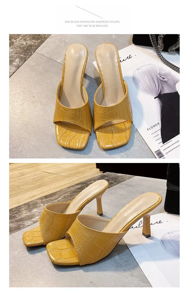 square toe sandal heels