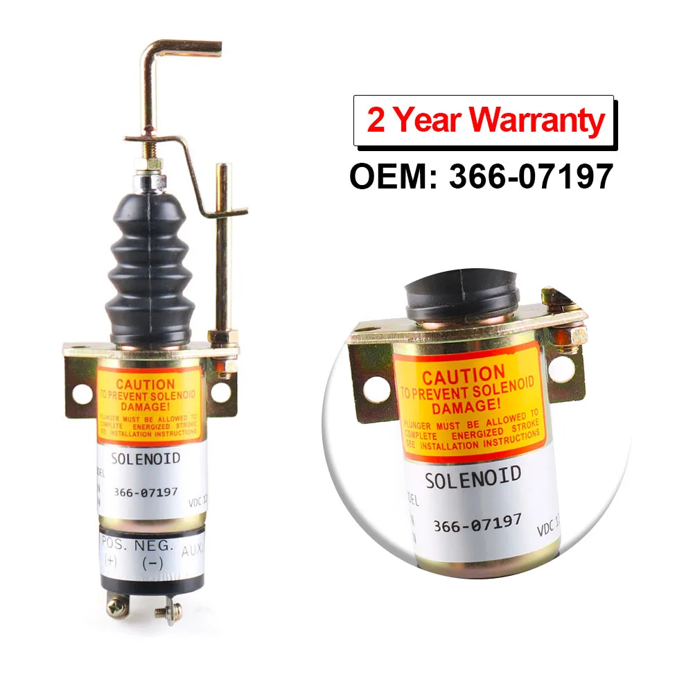 Top Quality 12V Fuel Shut Off Solenoid Replace For Lister Petter Solenoid 366-07197 SA-3405-T With 2 Years Warranty