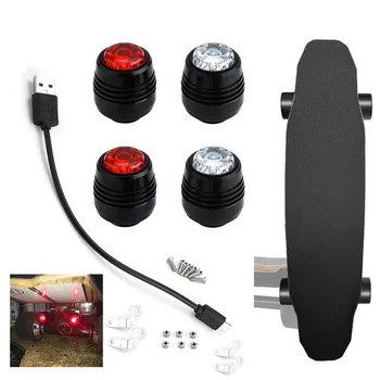 

2020 new 4Pcs Skateboard LED Lights Night Warning Safety Lights For 4 Wheels Skateboard Longboard