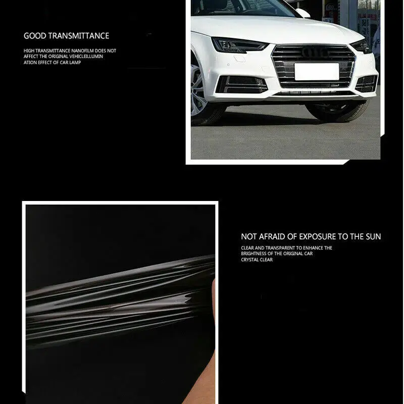 Новый автомобиль LH + RH дым ТПУ фары Защитная Precut пленка наклейка Накладка
