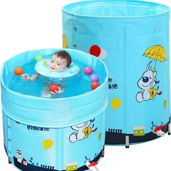 

Baby Swimming Pool Domestic Newborn Young Children Alloy Stent Large Thermal Swimming Bucket Bath Bucket