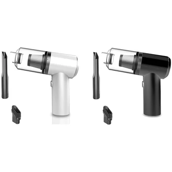 

NEW-Mini Wireless Car Vacuum Cleaner Wet Dry Dual Use Handheld Auto Vacuum Cleaner for Car Interior & Home Cleaning