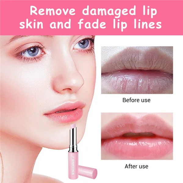 Бальзам для губ розовый увлажняющий, питательный блеск для губ линии натуральный экстракт макияж помада