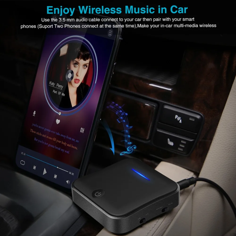  Trasmettitore Bluetooth 5.0 Aptx Hd Adattatore 3.5 Mm/Spdif/Digitale Ottico Toslink per Altoparlant
