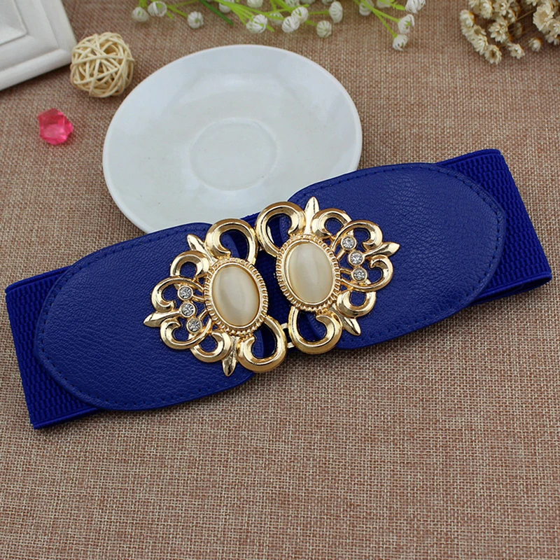 plus size chain belts 65cm X6cm Women Waistband Lady Retro Elastic Stretchy Dress Narrow Waist Belts Band Red Blue Black White waist belts