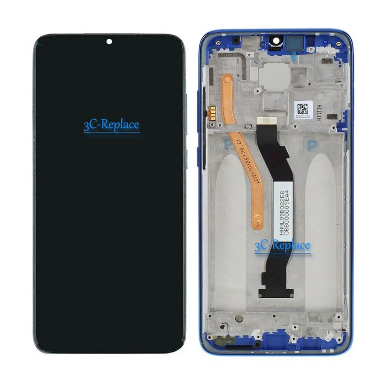 Для Xiaomi Redmi Note 8 Note8/Redmi Note 8 Pro Глобальный ЖК-дисплей кодирующий преобразователь сенсорного экрана в сборе запасные части - Цвет: note8pro blue frame