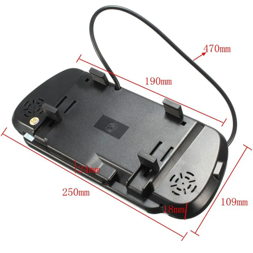 Reviewer Mirror Car Rear View Monitor Portable Backup Camera Lens Sensors IP68 7 Inches Universal