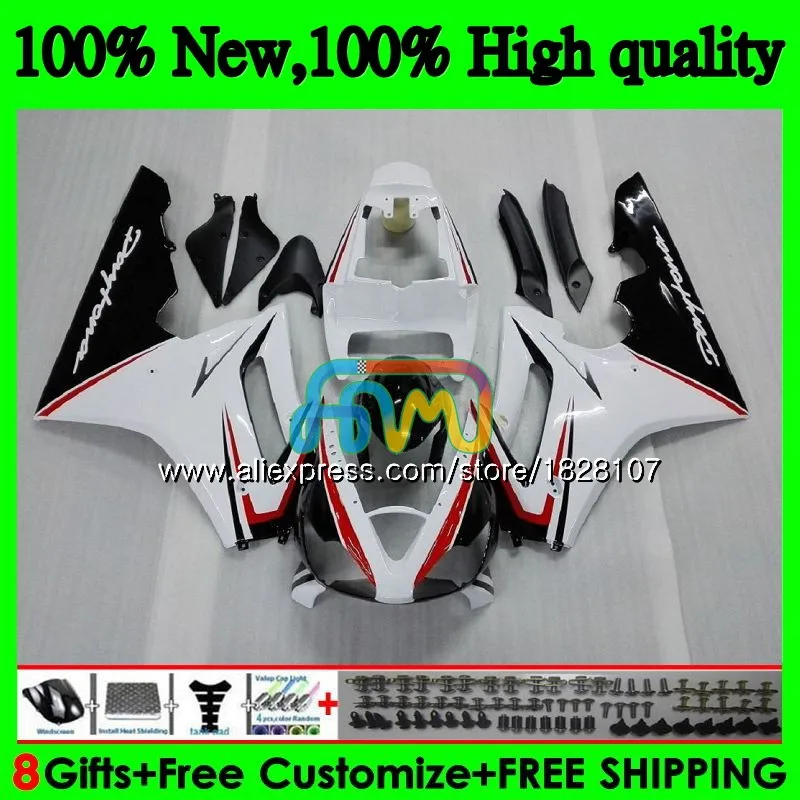 OEM средства ухода за кожей для Triumph Daytona 675 02 03 04 05 06 07 08 76BS. 12 Daytona675 Белый Черный 2002 2003 2004 2005 2006 2007 2008 обтекатель