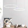 modern led chandelier circle lights for Interior design engineering lighting Line hang LED ring chandelier lamp ► Photo 3/6