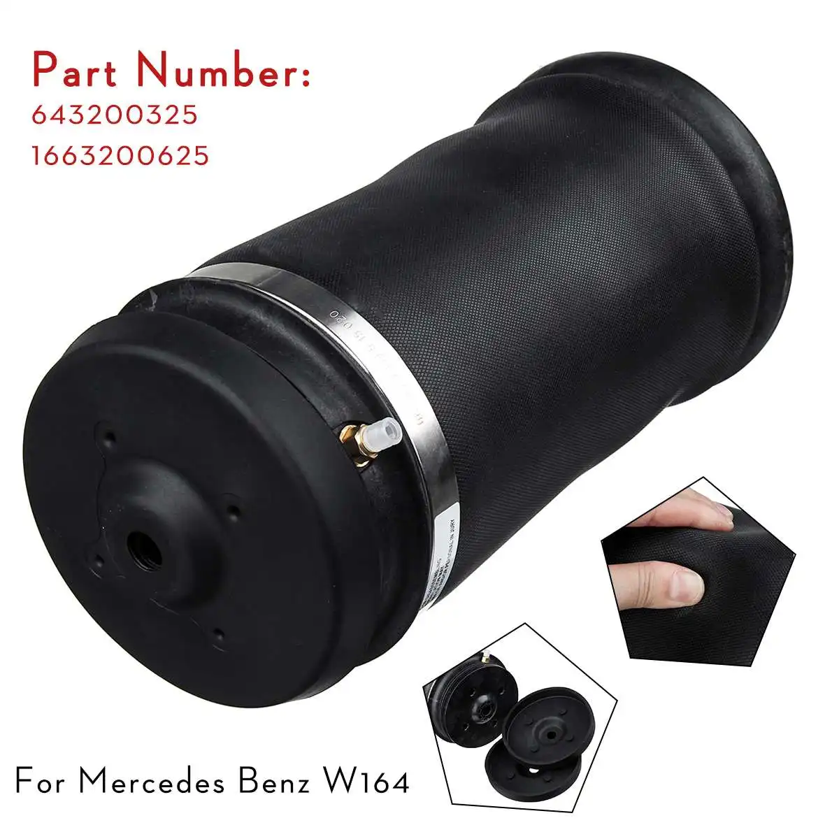 

Rear Air Suspension Shock Absorber Bag Aseismic 1643200325 1663200625 For Mercedes-Benz W164 GL550 ML63