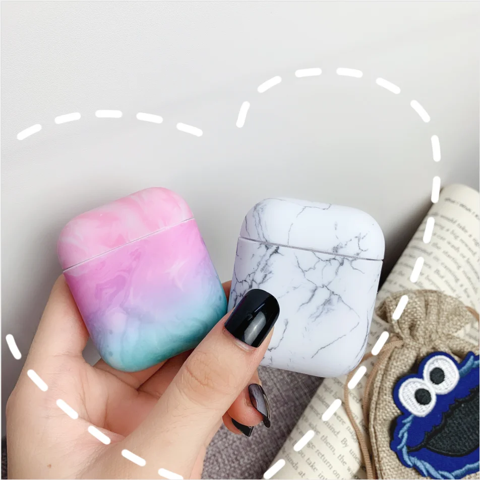 

Marble Headphone Case for Apple Airpods 2 1 Pro Hard Matte PC Case Cover Charging Case Protective Cover for AirPods 2 1