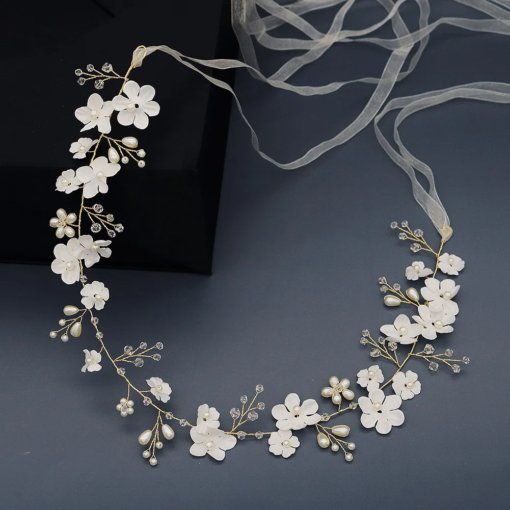 

Fabric Silk Flower MORI Series Beautiful Belt Handmade Pearl Simple Waist Bride Wedding Dress Belt Formal Dress Catwalks Accesso