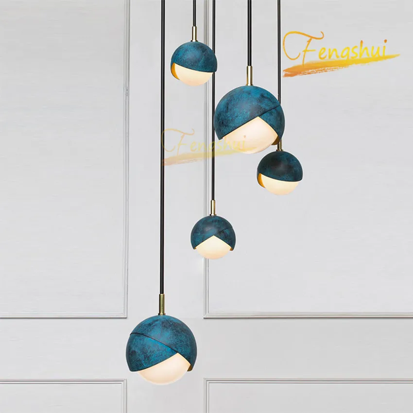 

Nordic LED Glass Ball Pendant Lamp Lighting Modern Minimalist Art Pendant Lights Loft Restaurant Cafe Interior Hanging Lamps