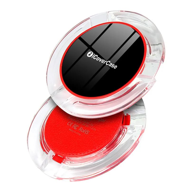 QI приемник Беспроводное зарядное устройство зарядного устройства чехол для samsung Galaxy A10 A20 A20e A30 A40 A50 A60 A70 A80 A30S A50S зарядное устройство для телефона - Тип штекера: red and black