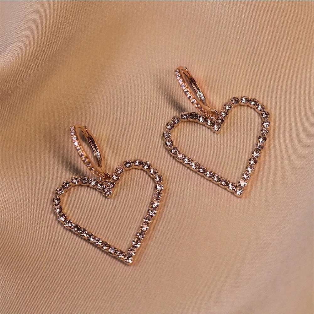 Huitan Gorgeous Heart Shape Women Earring Delicate Wedding Anniversary Gift Daily Wear Versatile Female Earrings Stylish Jewelry | Украшения