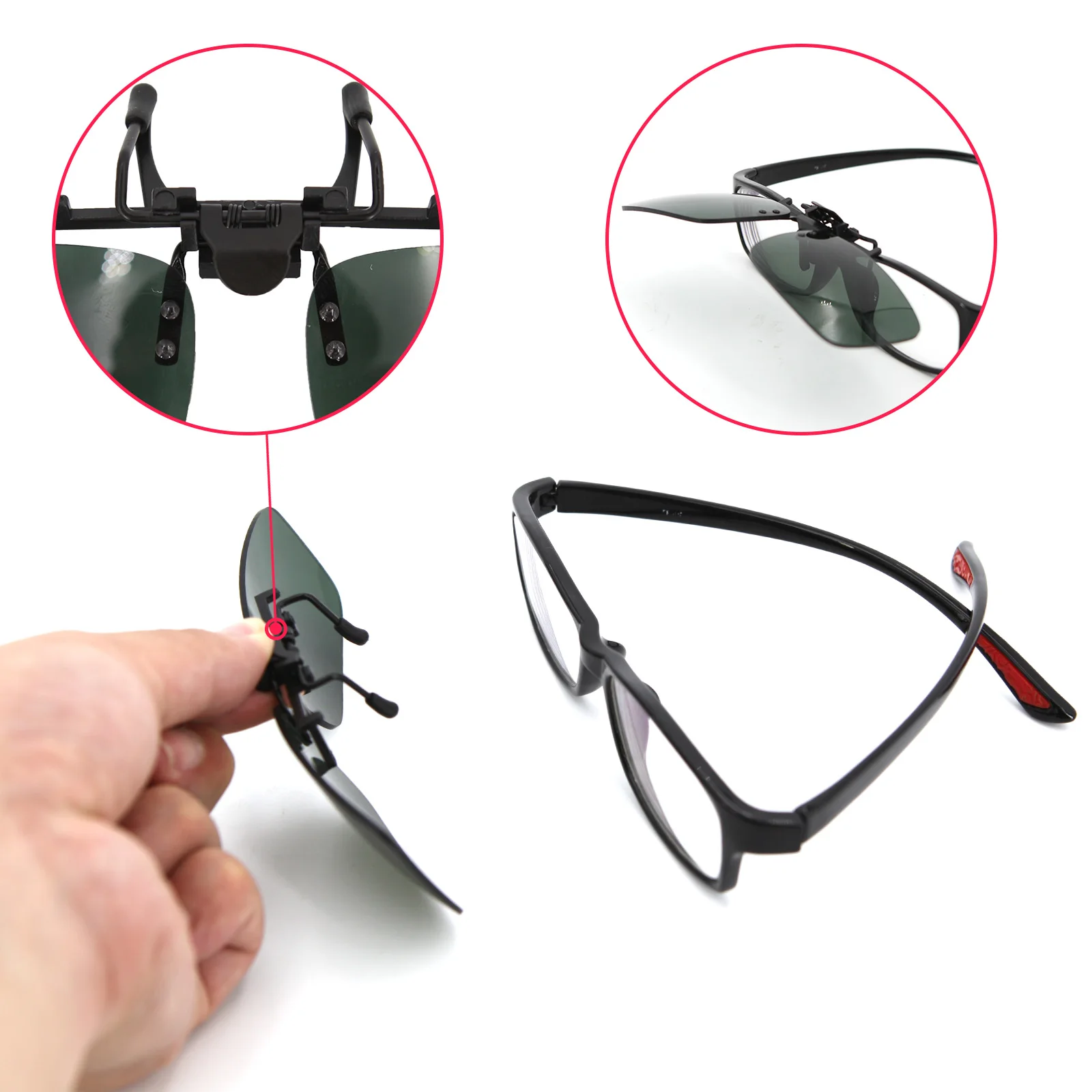 Car Goggles Sun Glasses Driving Night Vision Lens Clip On Sunglasses Unisex Day Riding Men Women Anti-glare