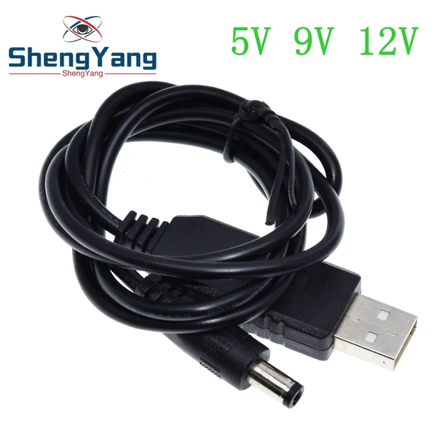 USB to DC Jack Charging Cable 5V To 12V Power Cord Boost