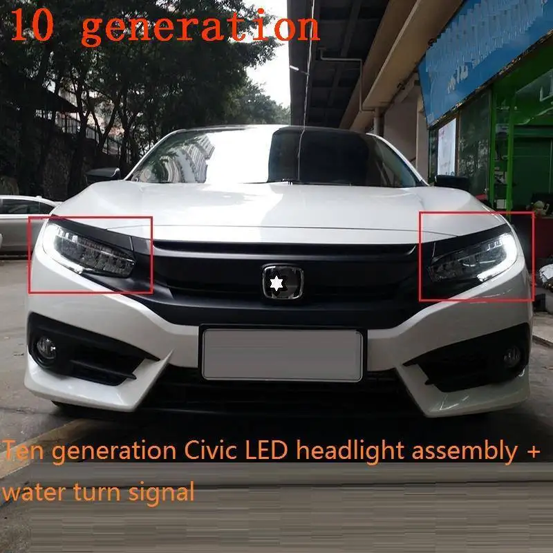 Cob Neblineros Exterior Running Automobiles Luces Para Auto Led Drl Headlights Rear Car Lights Assembly FOR Honda Civic - Цвет: MODEL K