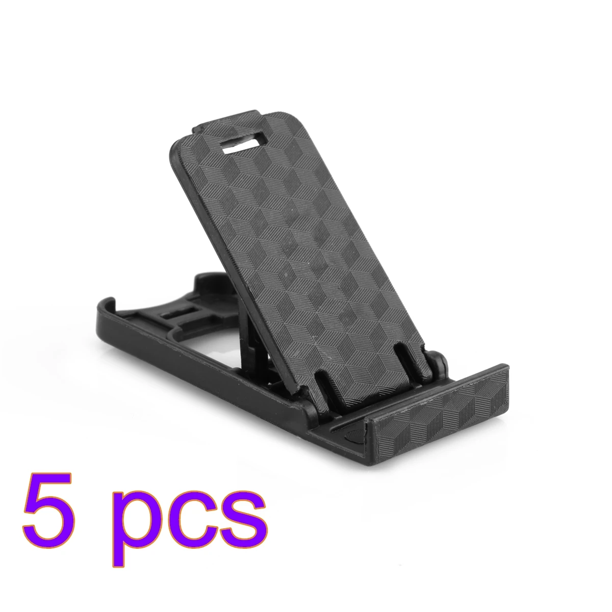 buy 3 send 5 black Универсальный пластиковый держатель для телефона подставка Складная Настольная подставка держатель 4 градуса Регулируемый универсальный для IPhone для телефона Xiaomi - Цвет: buy 3 send 5 black
