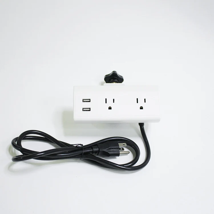 2 штепсельная розетка США+ 2 USB зарядка офиса для края стола настольный блок розеток для офисного оборудования с 2 usb-портом