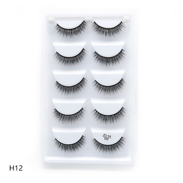 Eyelashes 2/10/30/50 Boxes 5 Pairs 3D Mink Lashes Bulk Natural False Eyelashes Soft makeup Eye Lashes cilios H13 G806