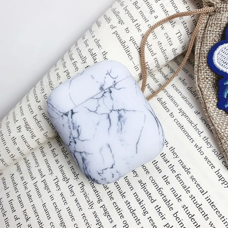 White YBD чехол с мраморным рисунком для AirPods защитный чехол для Apple Airpods Air Pods чехол Coque Funda для Airpod аксессуары - Цвет: White