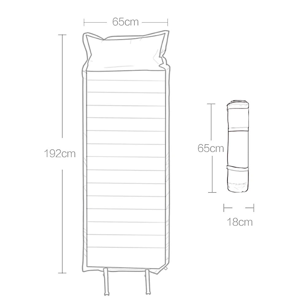 Xiaomi Zaofeng наружная одинарная Автоматическая надувная подушка походная Подушка для сна коврик быстрое наполнение увлажнитель воздуха-защита для сна