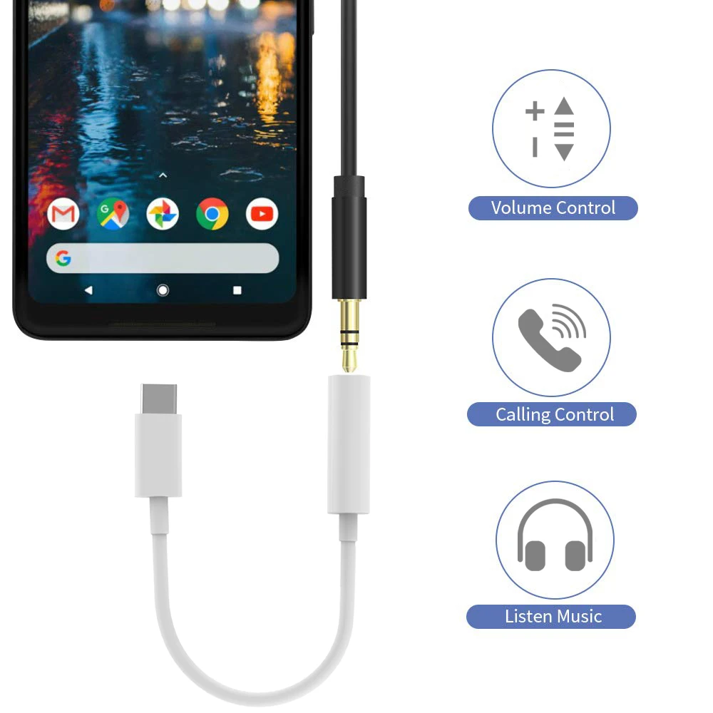 10X USB C to 3 5mm Aux Headphone Jack Type C Digital Audio Stereo 24BIT HD Adapter For iPad Pro Huawei P20 Google Pixel 2 2XL 3