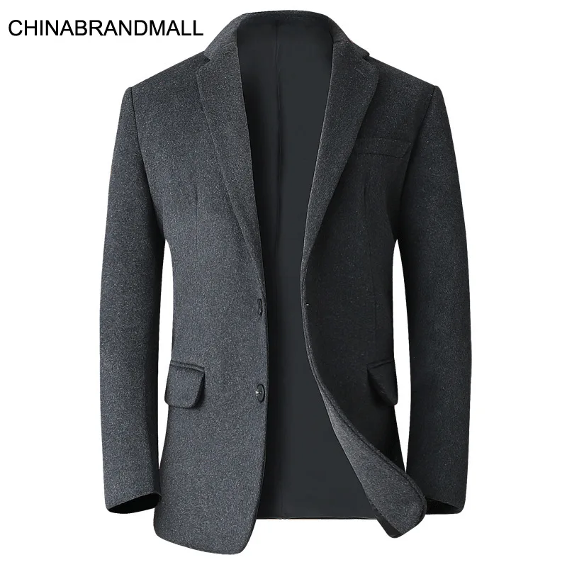 

2020 Wool What About Coat Male Plus Fat Plus Size Winter Suit Collar Business Leisure Fat Man Wool Woolen Coat